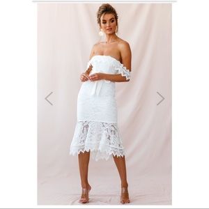 Make an offer! White Lace Off shoulder dress